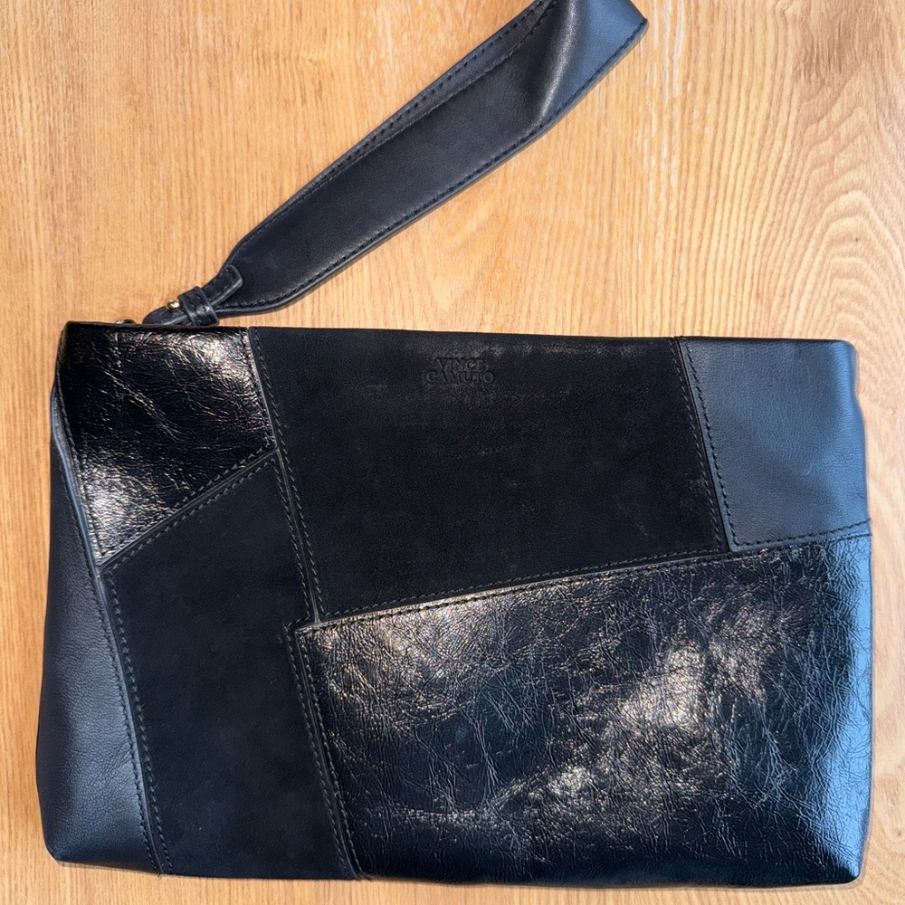 Vince Camuto Draya Leather Wristlet Clutch